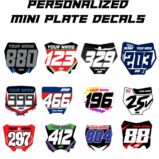 Mini Number Plate Decals