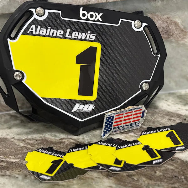 BMX Number Plate Bundle, Custom Box Plate decals, Box BMX Plate Decals, BMX Decals