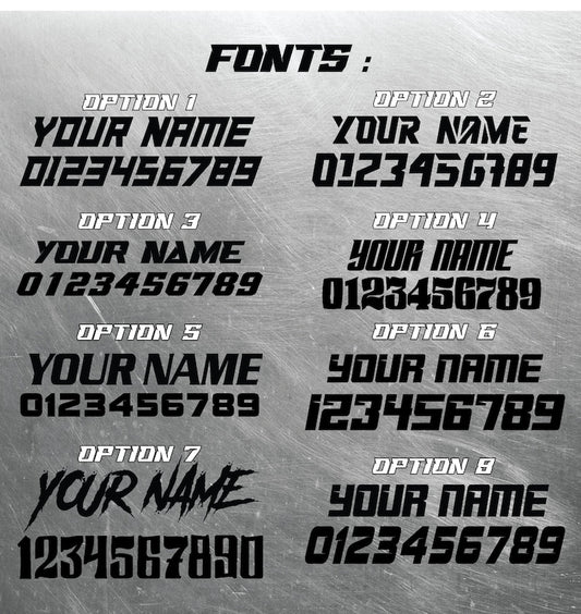 BMX number plate decal example