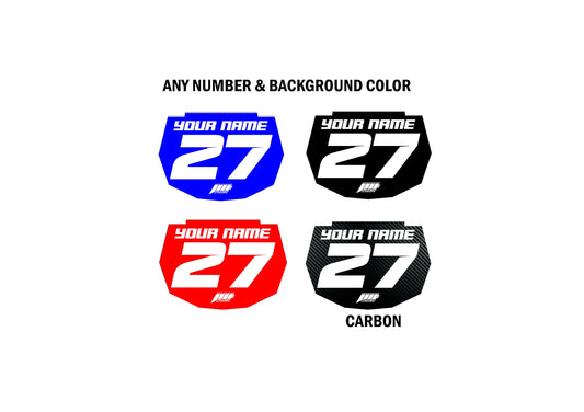 Solid Balance Bike Front Plate Decals, Balance Bike Name Number Plate decals, Custom Front Plate Decals, Balance Bike Decals