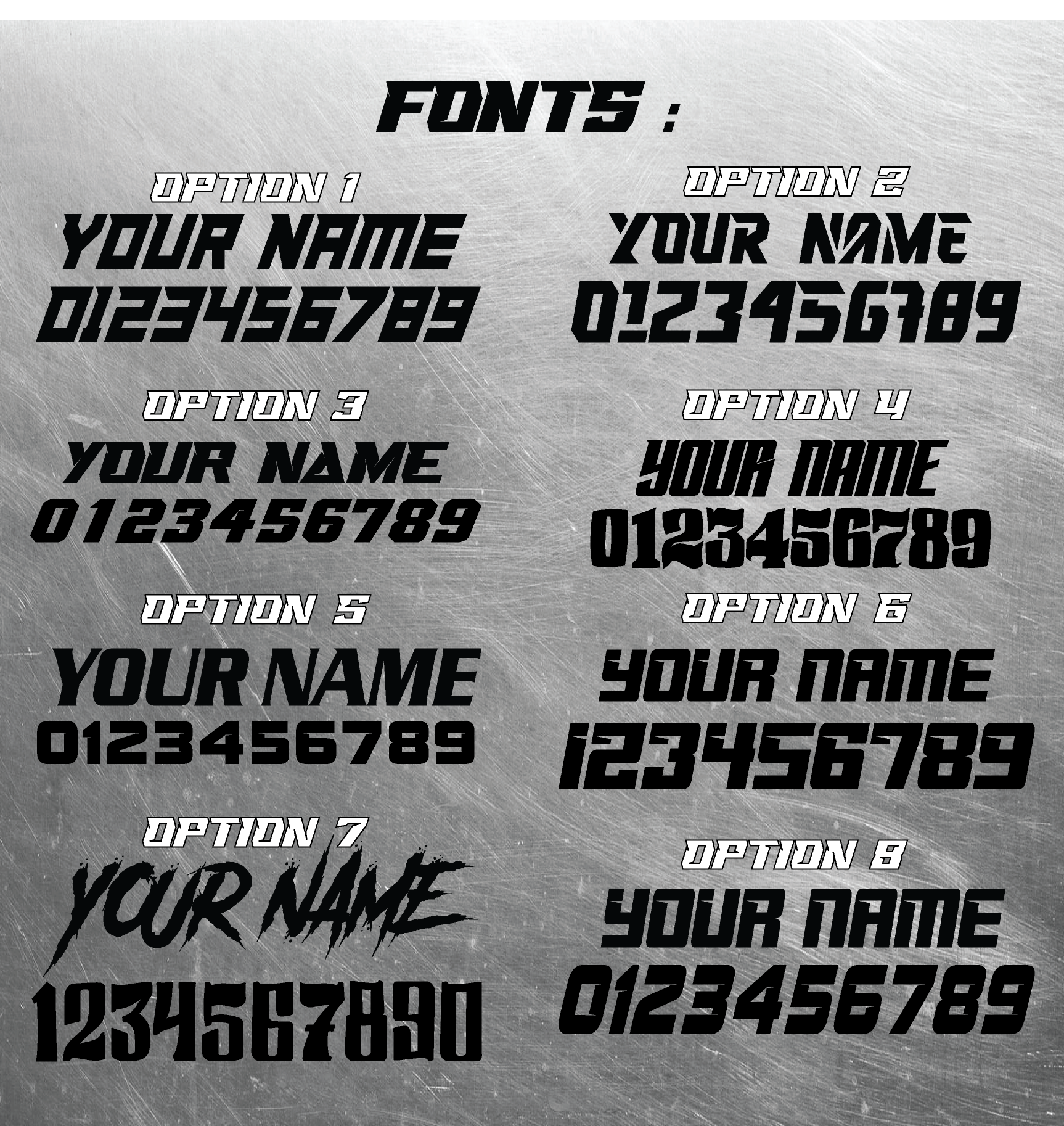 Personalized Number Plate Decals, Custom Name Number Plate decal, Motocross Plate Decals, Waterproof Decals, Number Decals, Any size