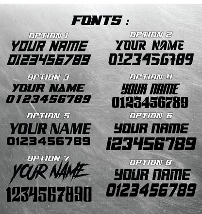 Metallic Square Name/Number Decals: Custom BMX Hub Stickers