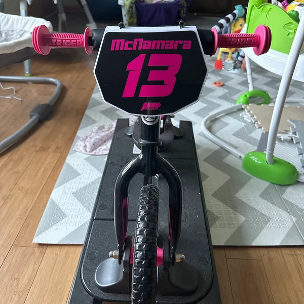 Personalized Balance Bike Front Plate Decals