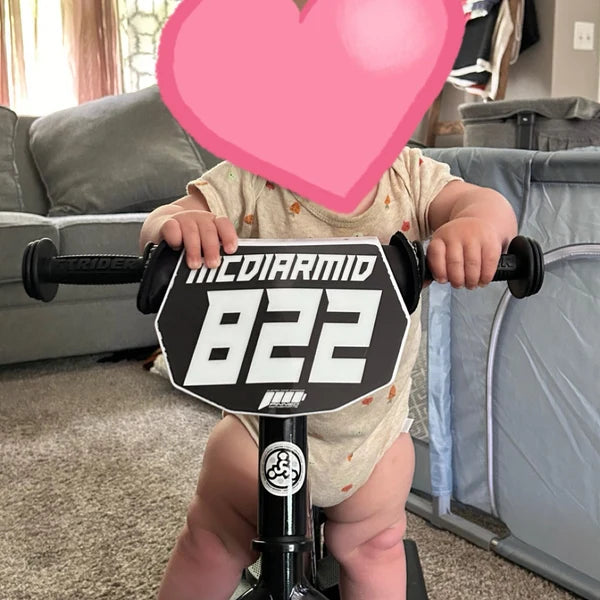 Personalized Balance Bike Front Plate Decals