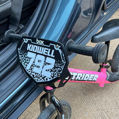 Personalized Box Two BMX Number Plate Decals