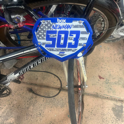 Personalized Box Two BMX Number Plate Decals