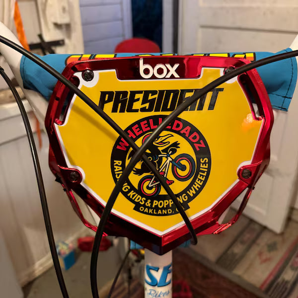 Personalized Box Two BMX Number Plate Decals