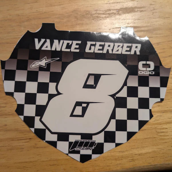 Personalized Box Two BMX Number Plate Decals