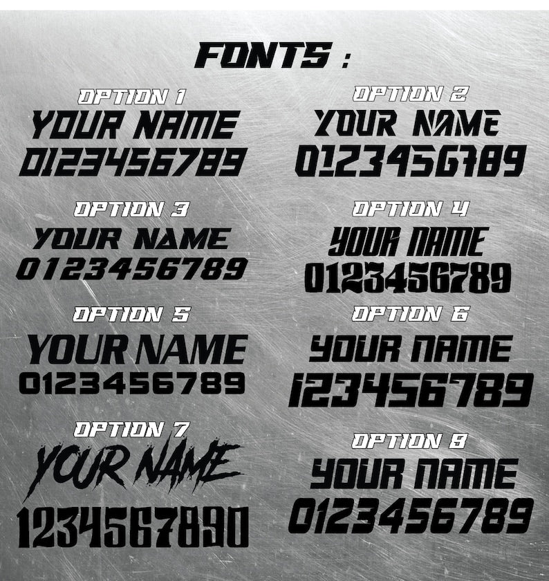 BMX number plate decal example