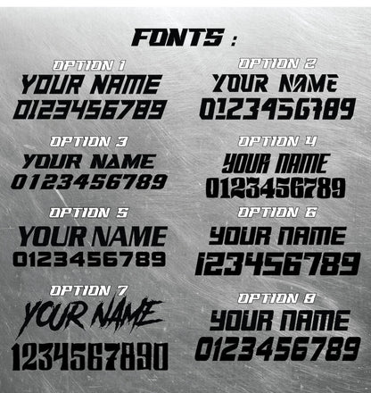 BMX number plate decal example