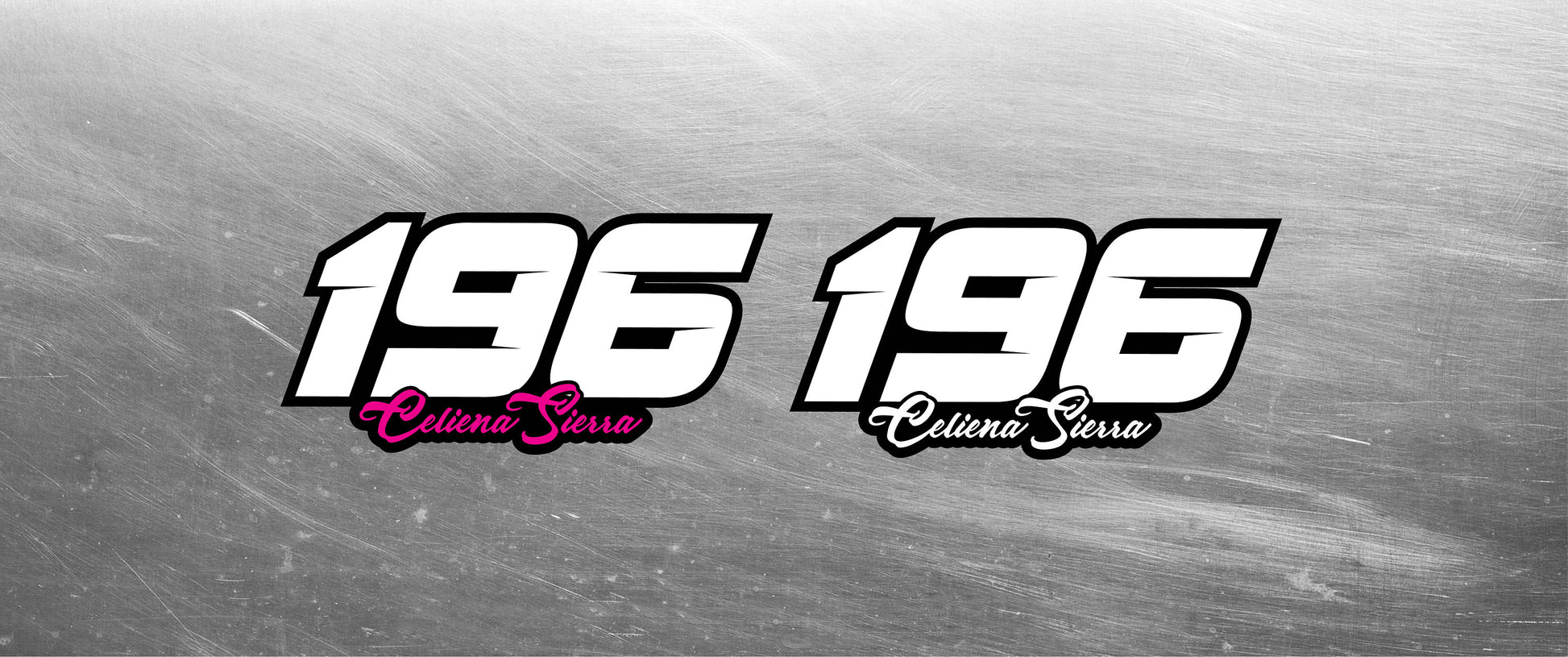 Personalized Name & Number Decal Packs, Non-laminated Custom Stickers, Custom Motorsports Decal Bundles, Personalized Sticker Packs