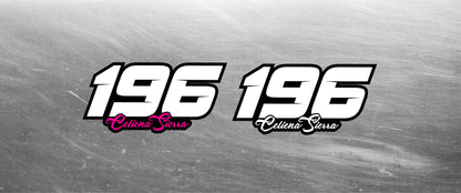 Personalized Name & Number Decal Packs, Non-laminated Custom Stickers, Custom Motorsports Decal Bundles, Personalized Sticker Packs
