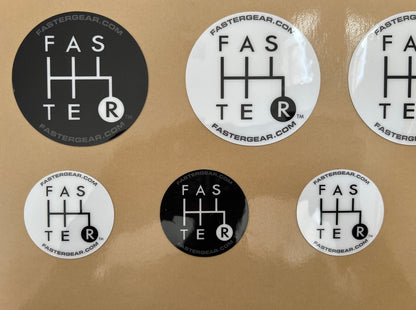 Faster Gear Decals, Motorsports Stickers, Gear Shift Decal, Racing Sticker