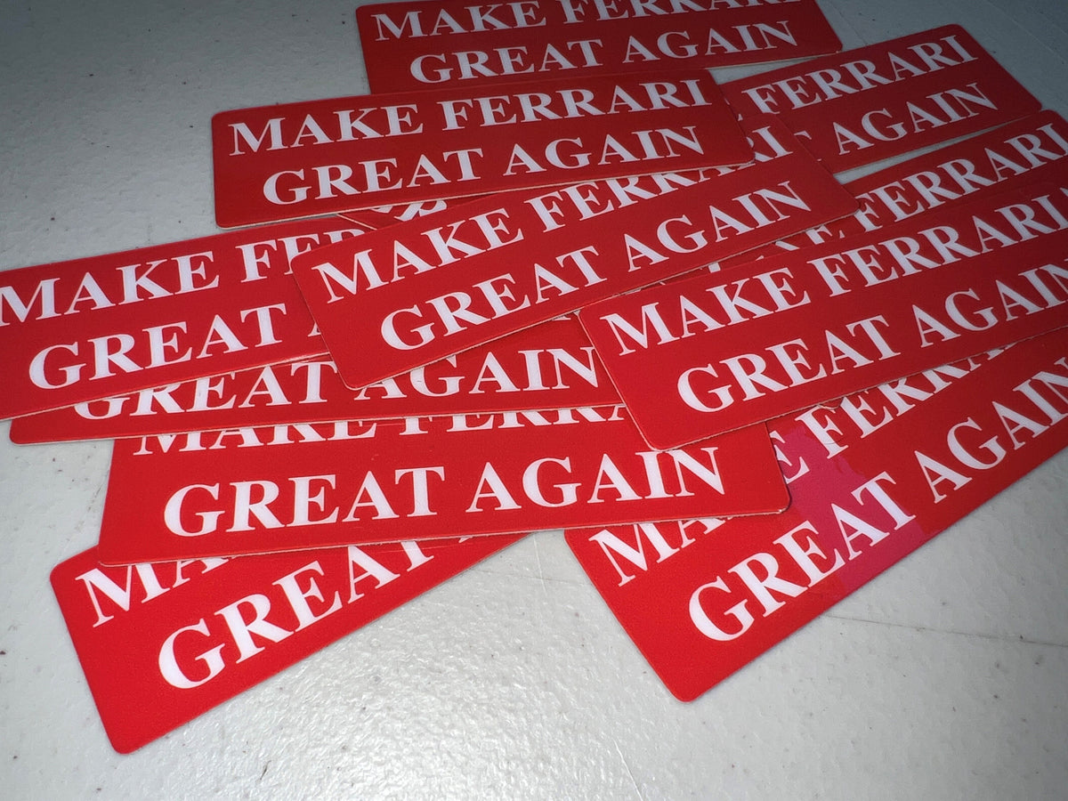 Make Ferrari Great Again Decals, Racing Sticker, Formula 1, F1 Stickers, Waterproof