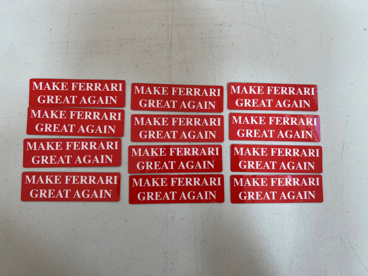 Make Ferrari Great Again Decals, Racing Sticker, Formula 1, F1 Stickers, Waterproof