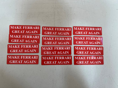 Make Ferrari Great Again Decals, Racing Sticker, Formula 1, F1 Stickers, Waterproof