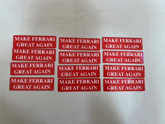 Make Ferrari Great Again Decals, Racing Sticker, Formula 1, F1 Stickers, Waterproof