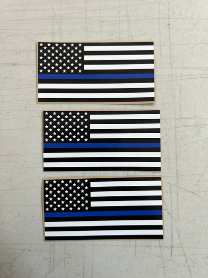 Thin Blue Line Flag Decals, Waterproof Stickers, American Flag Stickers, USA Decals