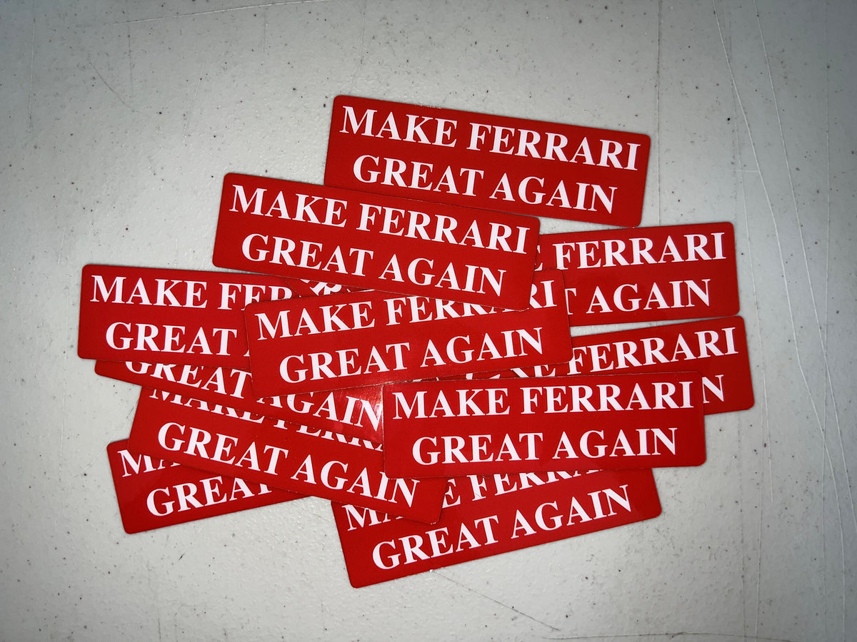 Make Ferrari Great Again Decals, Racing Sticker, Formula 1, F1 Stickers, Waterproof
