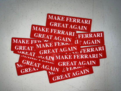 Make Ferrari Great Again Decals, Racing Sticker, Formula 1, F1 Stickers, Waterproof