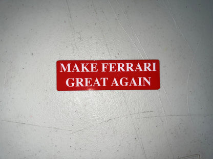 Make Ferrari Great Again Decals, Racing Sticker, Formula 1, F1 Stickers, Waterproof