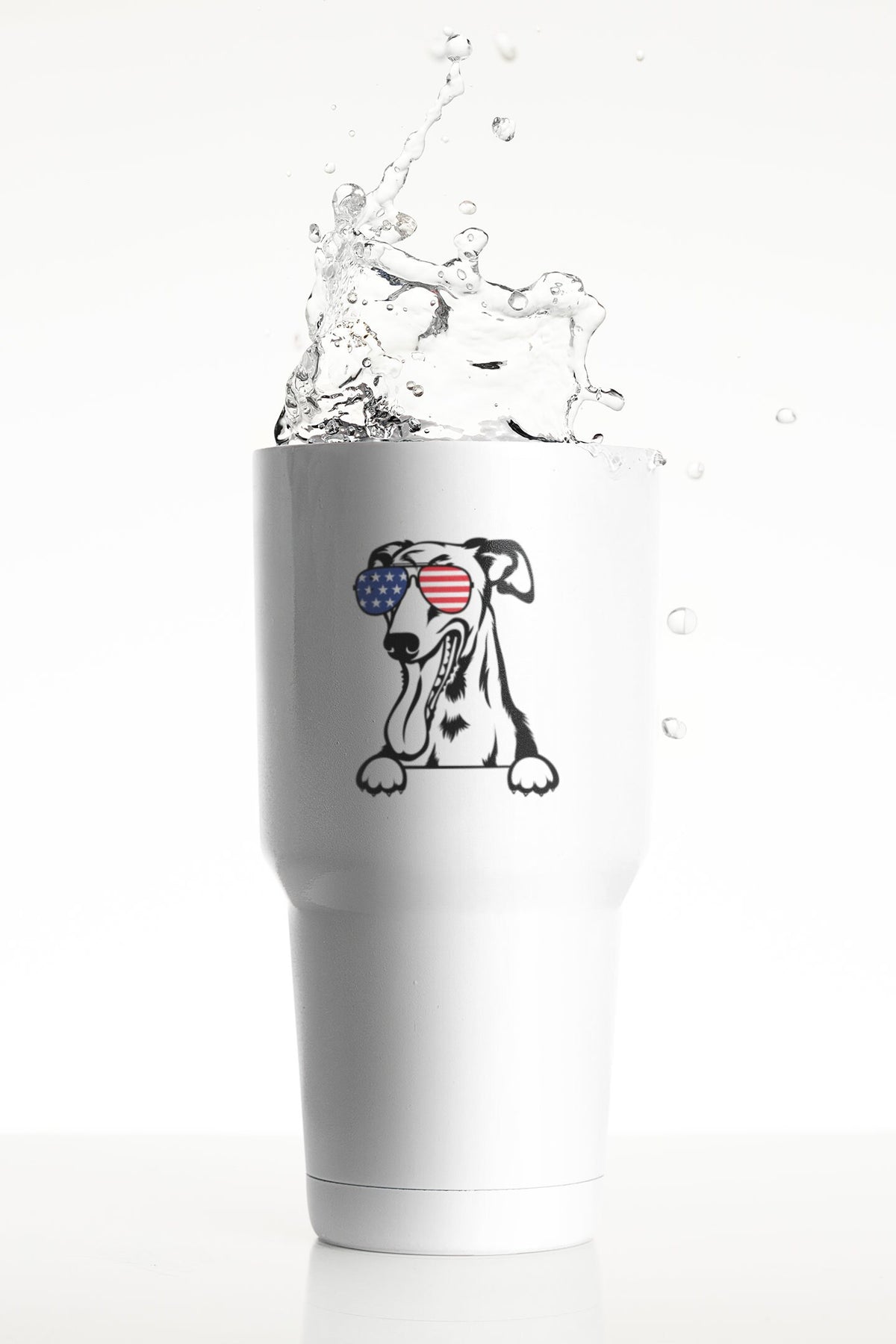 Dog USA Decals, Pet Decals, Waterproof Stickers, American Made Stickers, USA Decals