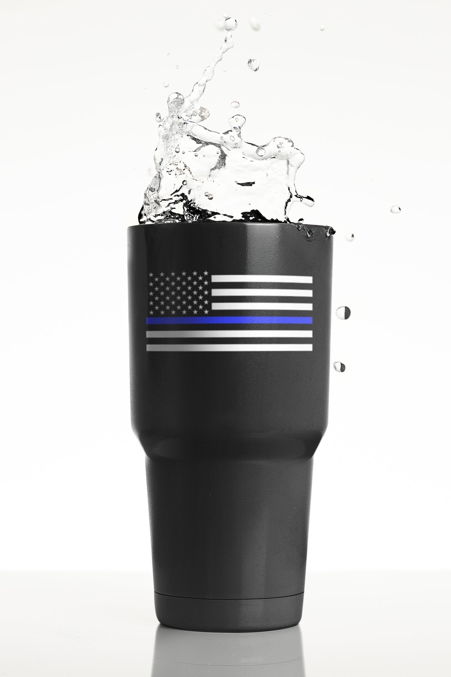 Thin Blue Line Flag Decals, Waterproof Stickers, American Flag Stickers, USA Decals