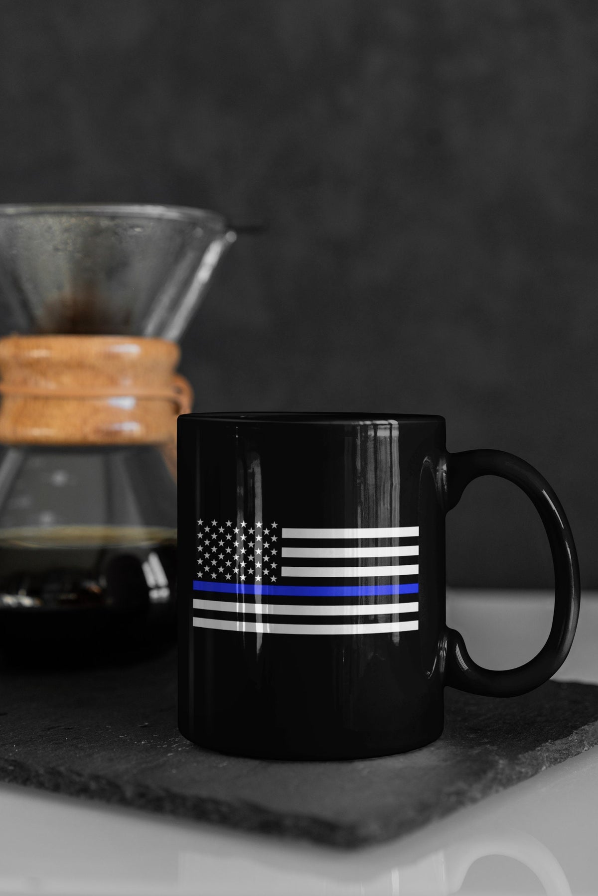 Thin Blue Line Flag Decals, Waterproof Stickers, American Flag Stickers, USA Decals