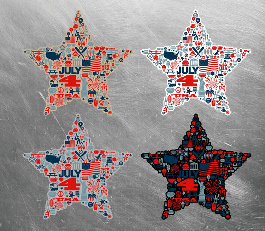 4th of July Star Decals, Star stickers, USA Decals, 4th of july, Decals