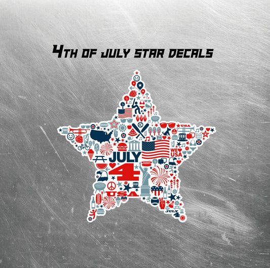 4th of July Star Decals, Star stickers, USA Decals, 4th of july, Decals