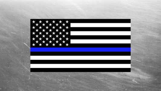 Thin Blue Line Flag Decals, Waterproof Stickers, American Flag Stickers, USA Decals