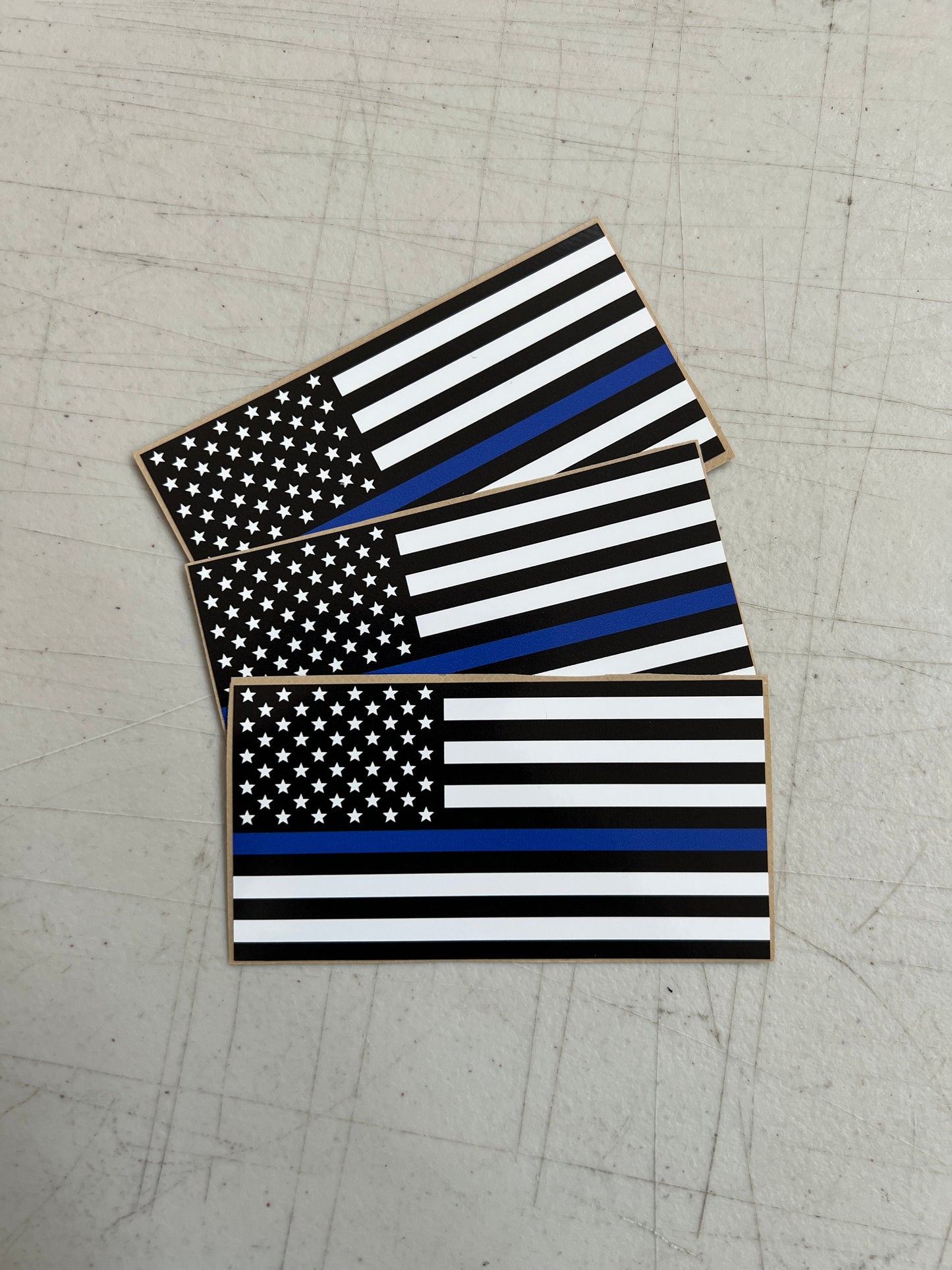 Thin Blue Line Flag Decals, Waterproof Stickers, American Flag Stickers, USA Decals
