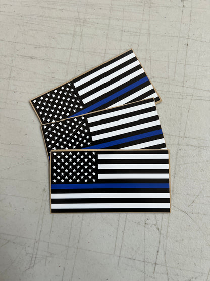 Thin Blue Line Flag Decals, Waterproof Stickers, American Flag Stickers, USA Decals