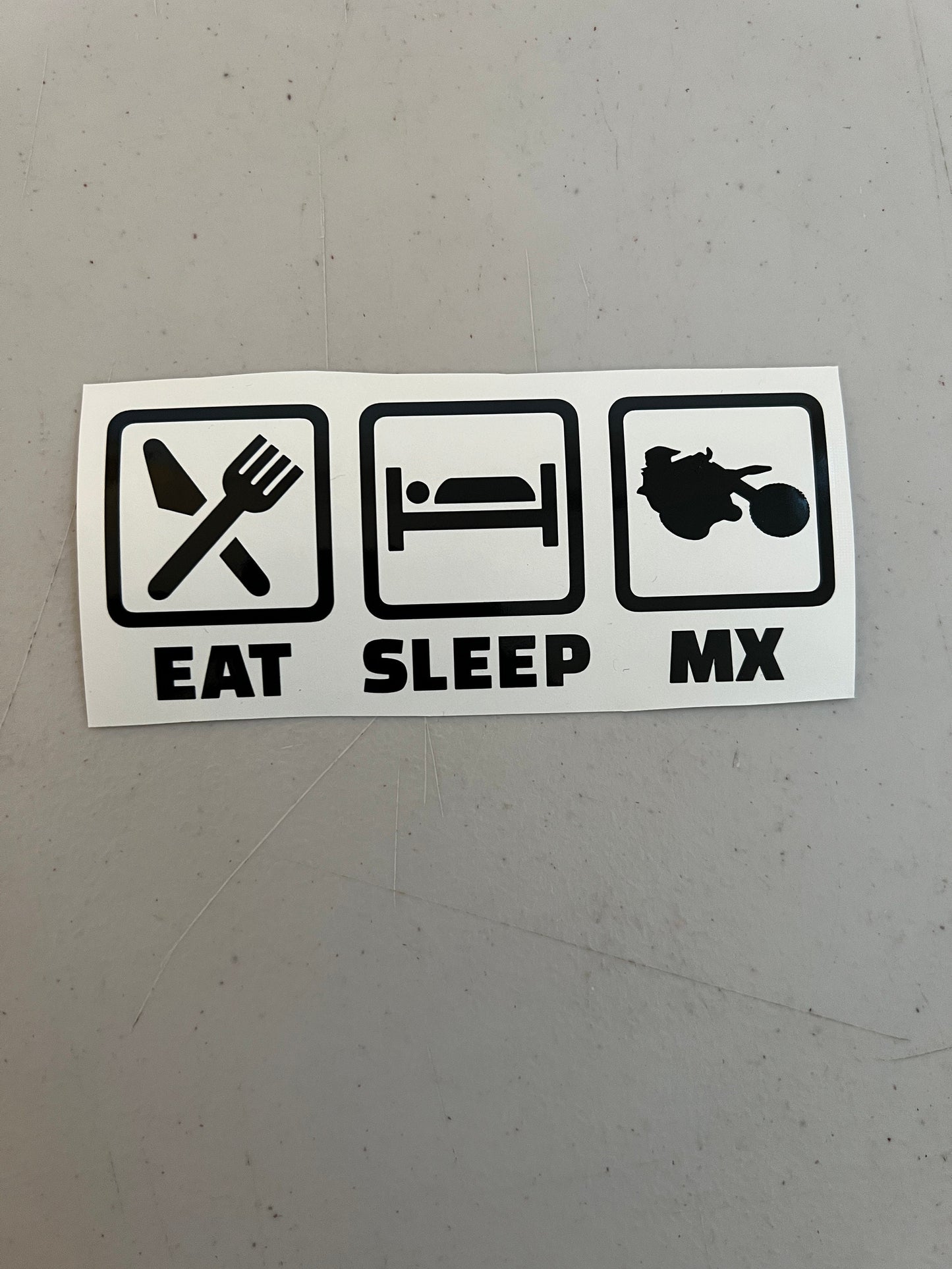 Eat Sleep Train Decals, Eat Sleep Mx Decals, Eat Sleep Ride Decals, Waterproof Stickers