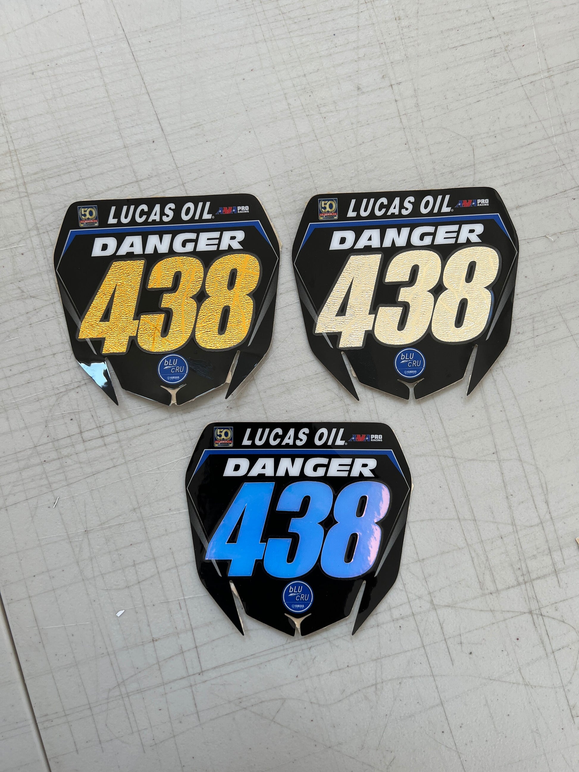 Metallic Mini Plate Decals, Metallic Number Plate decal, Motocross Plate Decals, Waterproof Decals, Metallic Number Decals