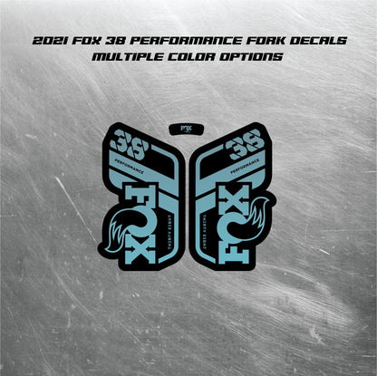 2021 FOX 38 PERFORMANCE Fork Decals / Mountain Bike Fork Decals / Multiple Colors