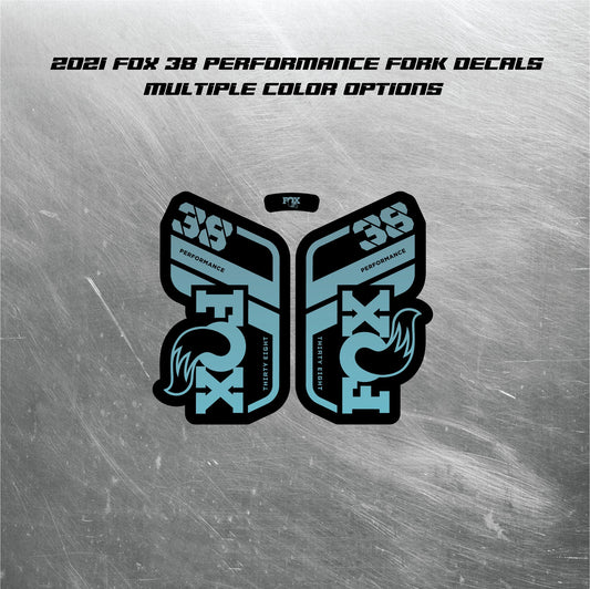 2021 FOX 38 PERFORMANCE Fork Decals / Mountain Bike Fork Decals / Multiple Colors