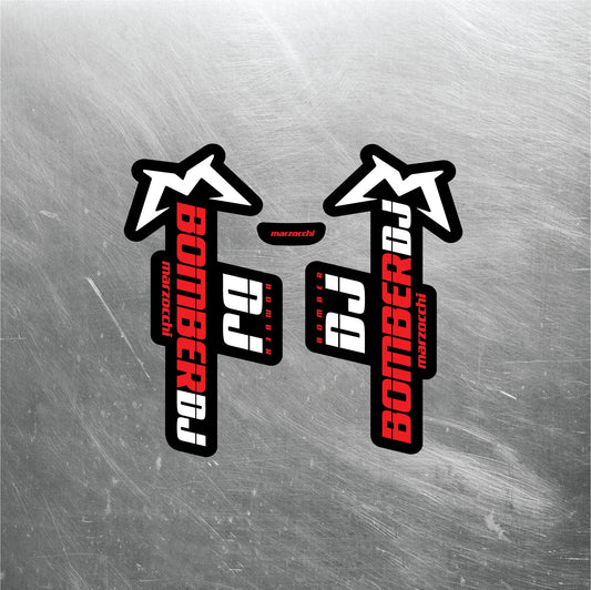 2021 MARZOCCHI BOMBER DJ Fork Decals / Mountain Bike Fork Decals / Multiple Colors