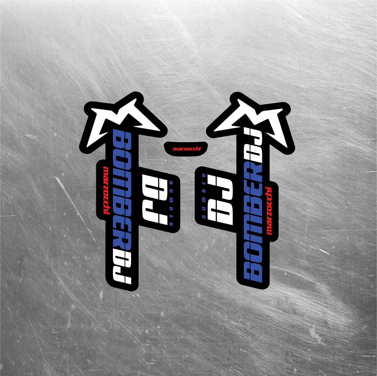 2021 MARZOCCHI BOMBER DJ Fork Decals / Mountain Bike Fork Decals / Multiple Colors