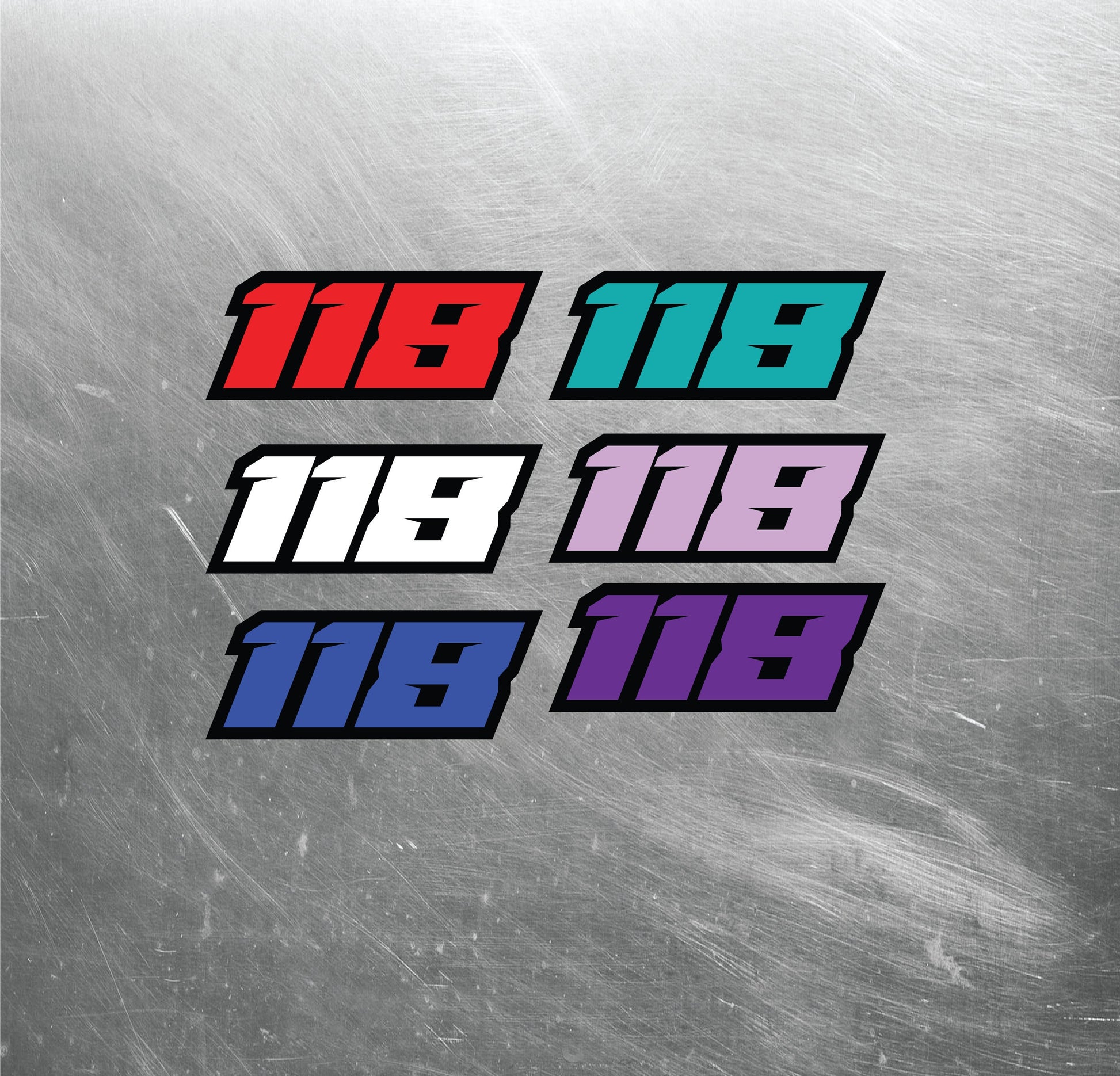 Custom Number Decals, Waterproof Racing Stickers, Motorsports Decals, Personalized Stickers