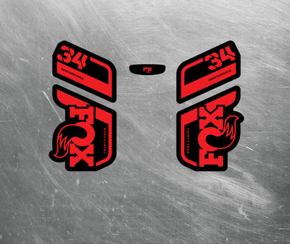 2021 FOX 34 PERFORMANCE Fork Decals / Mountain Bike Fork Decals / Multiple Colors