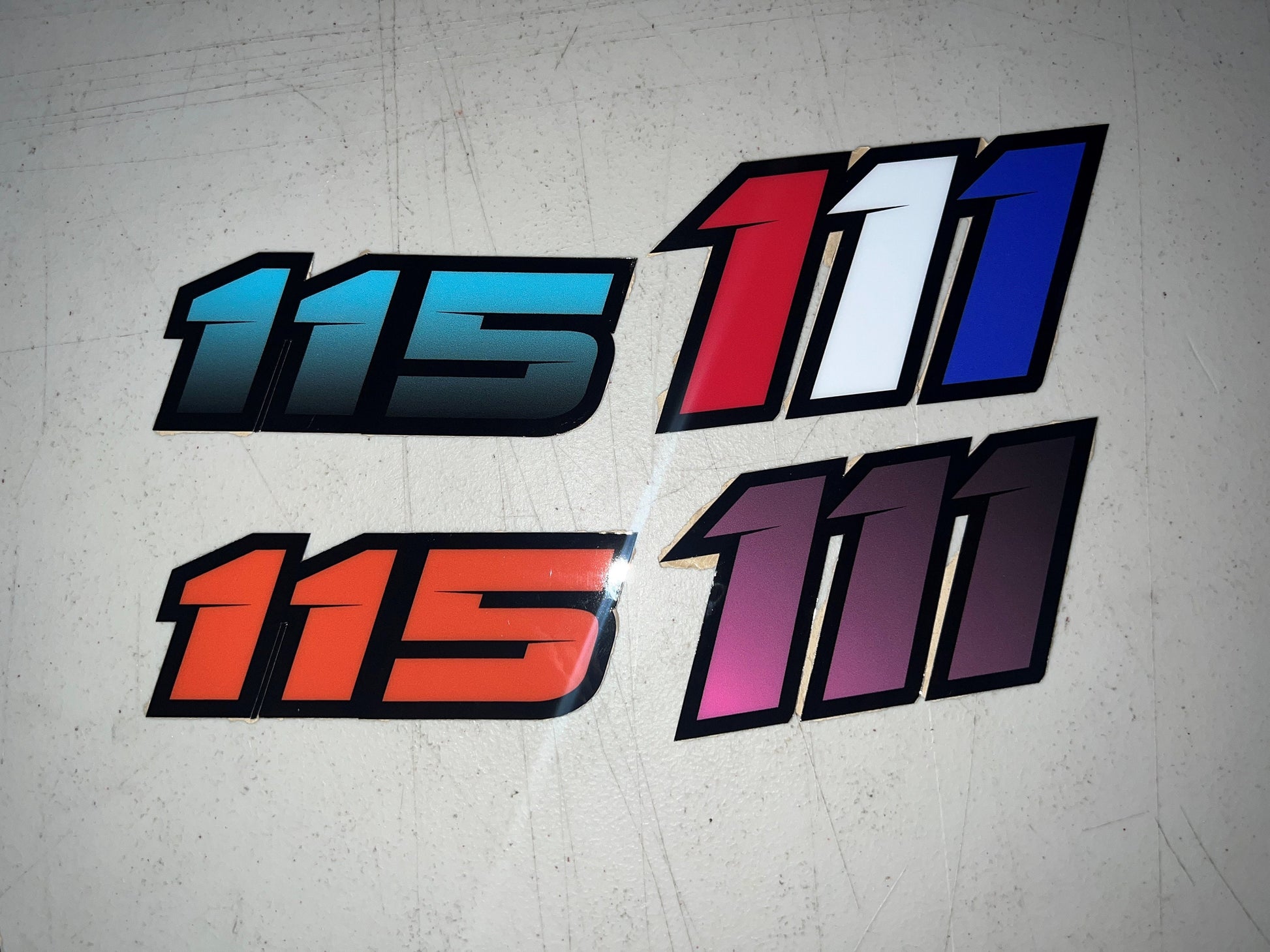 Custom Number Decals, Waterproof Racing Stickers, Motorsports Decals, Personalized Stickers