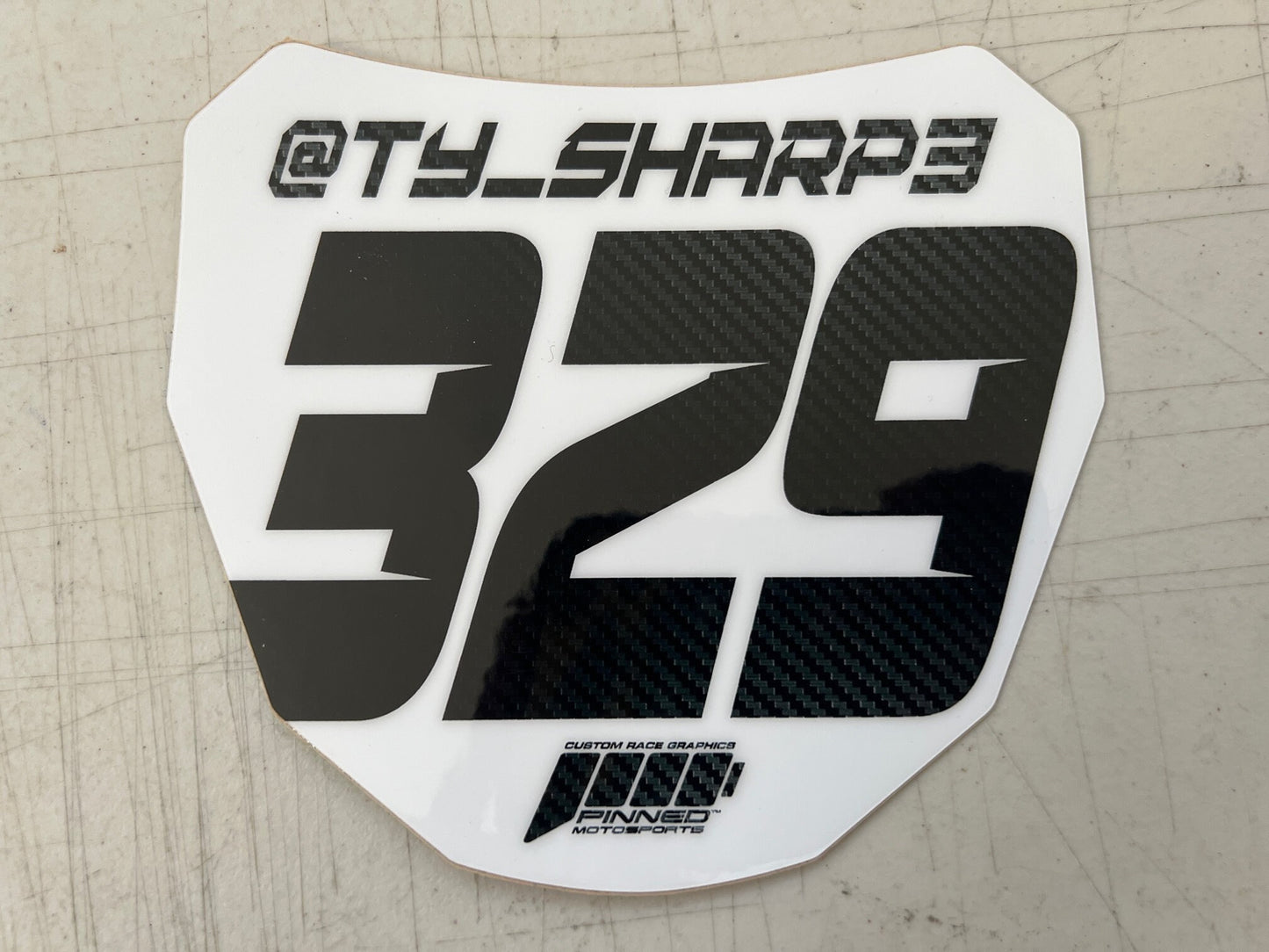 Super Clean Sur-Ron Front Plate Decals, Personalized Name and Number Plate, ODI MTB Plate Decals