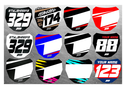 Personalized Sur-Ron Front Plate Decals, Custom Name and Number Plate, ODI MTB Plate Decals
