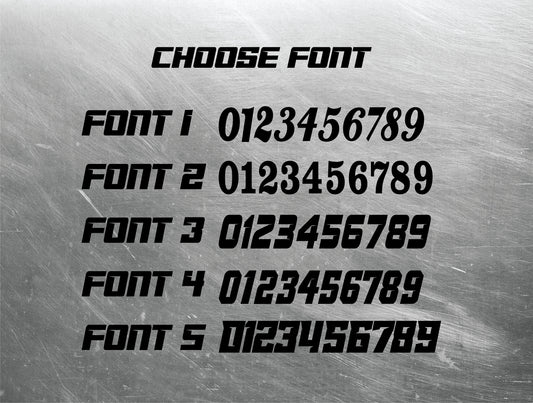 Individual Number Decals, Waterproof Racing Stickers, Car Decals, Personalized Stickers, Racing Decals