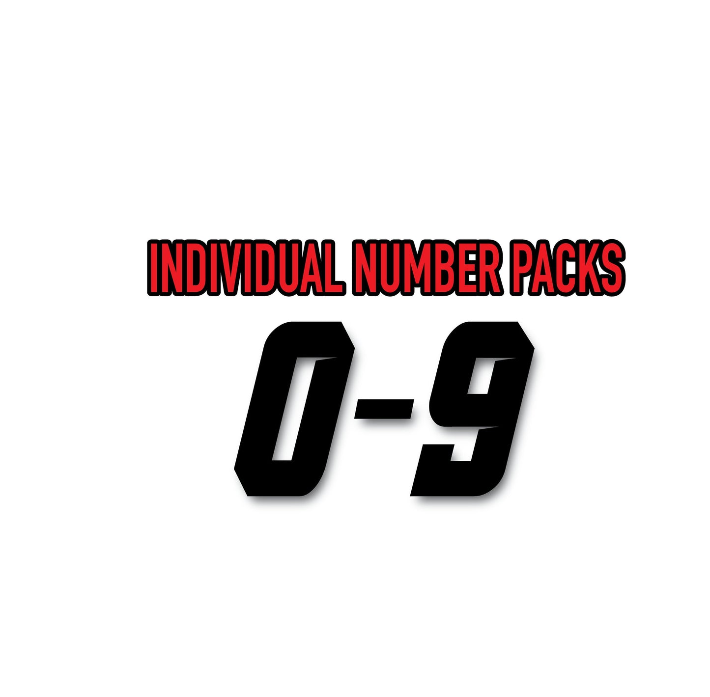Individual Number Decals, Waterproof Racing Stickers, Car Decals, Personalized Stickers, Racing Decals