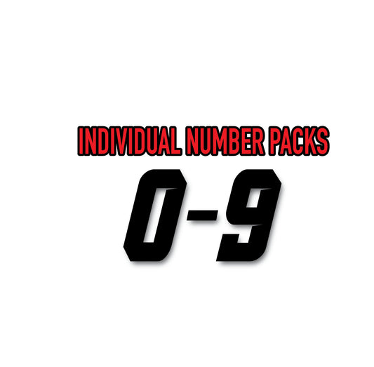 Individual Number Decals, Waterproof Racing Stickers, Car Decals, Personalized Stickers, Racing Decals