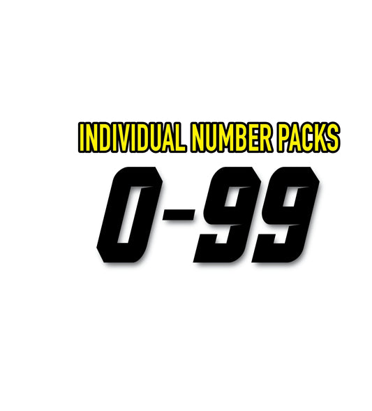 Individual Number Decals, Waterproof Racing Stickers, Car Decals, Personalized Stickers, Racing Decals