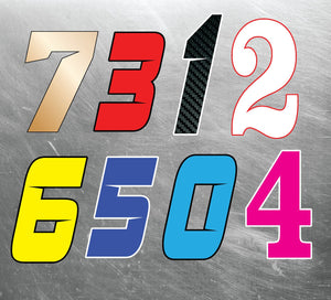 Individual Number Decals, Waterproof Racing Stickers, Car Decals, Personalized Stickers, Racing Decals