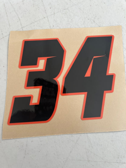Individual Number Decals, Waterproof Racing Stickers, Car Decals, Personalized Stickers, Racing Decals
